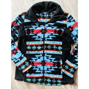Tribal fleece jacket